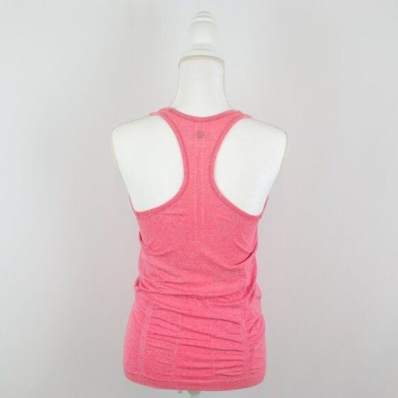 Athleta Speedlight Women's Small Pink Ruched Racerback Activewear Tank Top - Picture 3 of 6